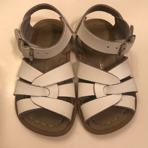 White toddler Salt Water Sandals